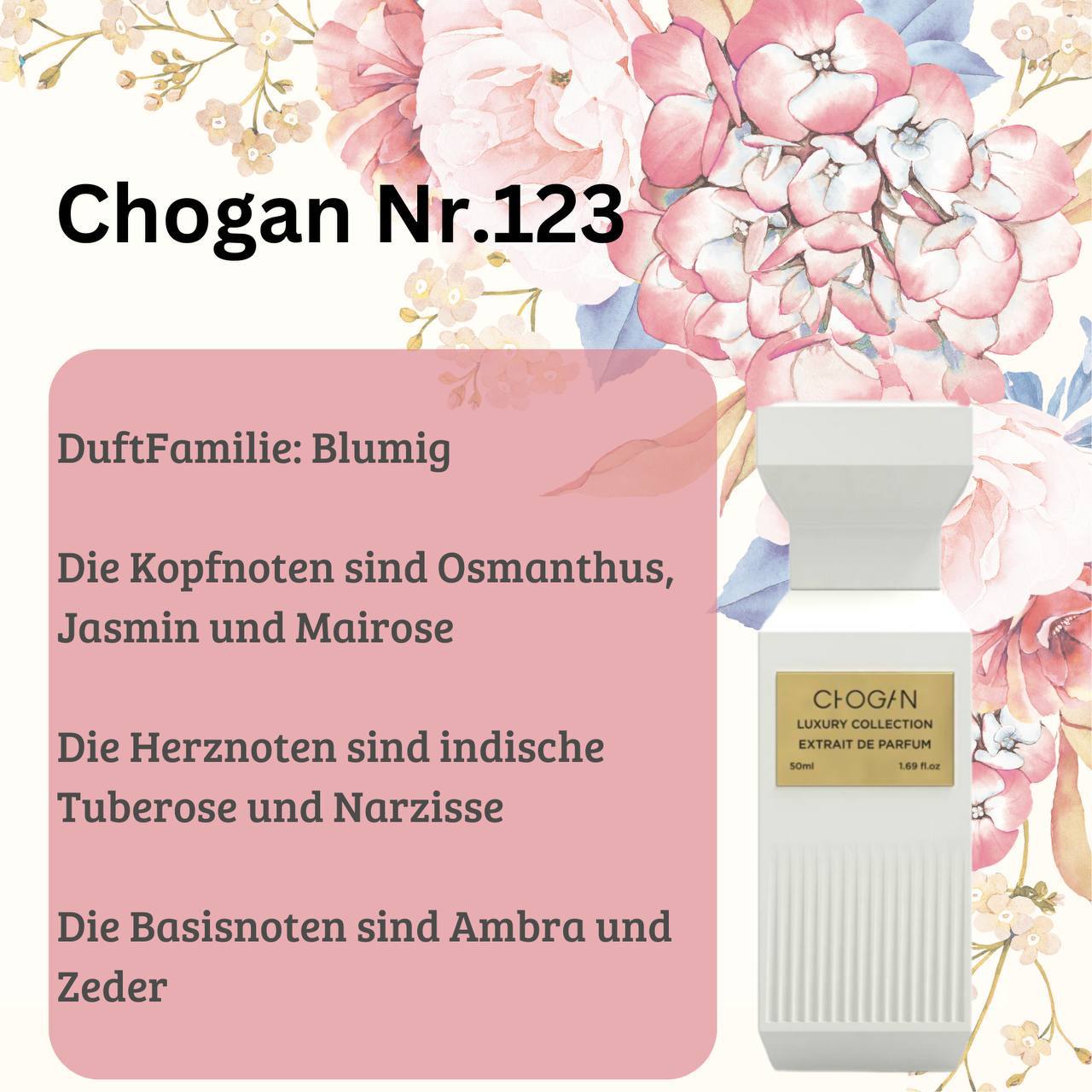 Luxury Damen Parfüm - Chogan Nr. 123 **Good Girl Gone Bad** - Sparfüm - Home of Fragrances