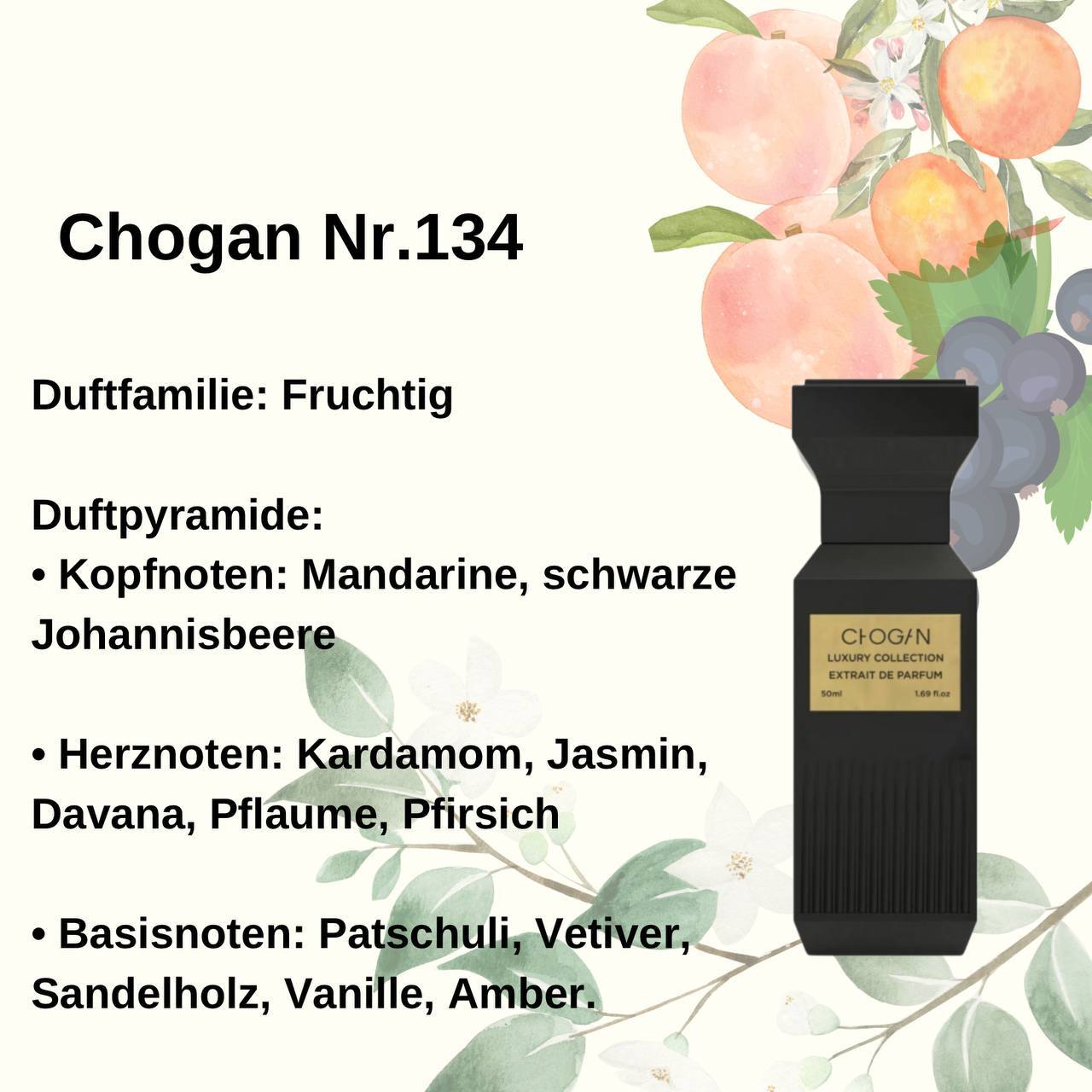 Luxury Unisex Parfüm - Chogan Nr. 134 **Bitter Peach** - Sparfüm - Home of Fragrances