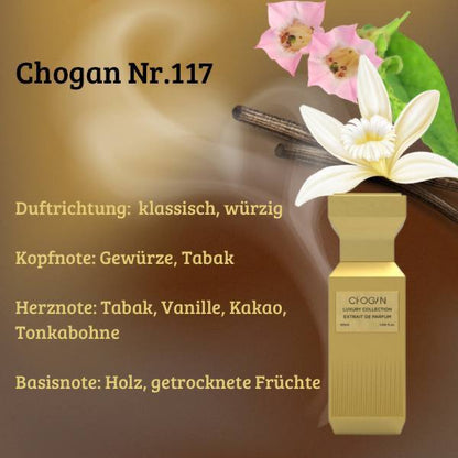 Luxury Unisex Parfüm - Chogan Nr. 117 **Tabacco Vanille** - Sparfüm - Home of Fragrances