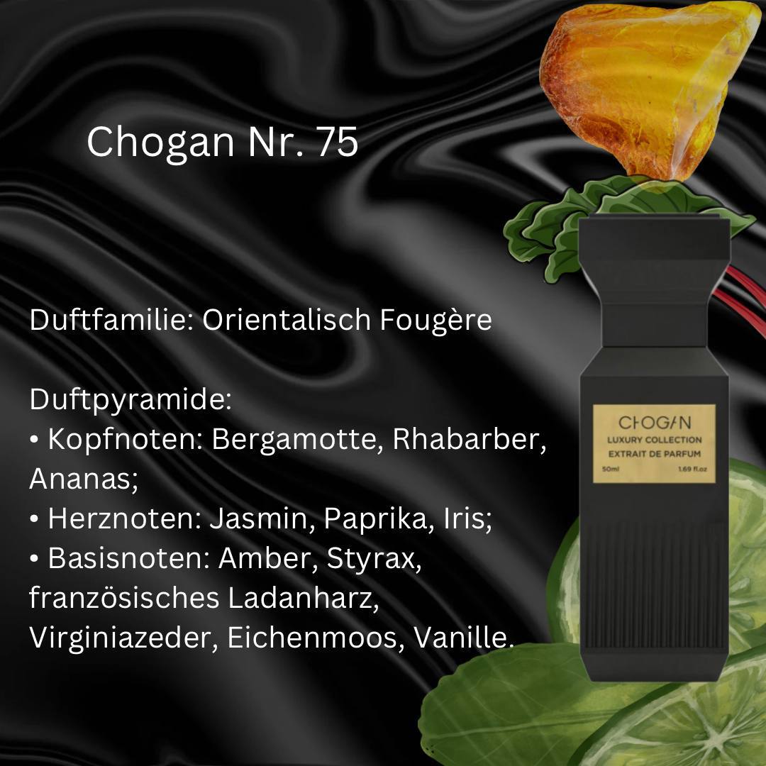 Luxury Herren Parfüm - Chogan Nr. 75 **X For Men** - Sparfüm - Home of Fragrances