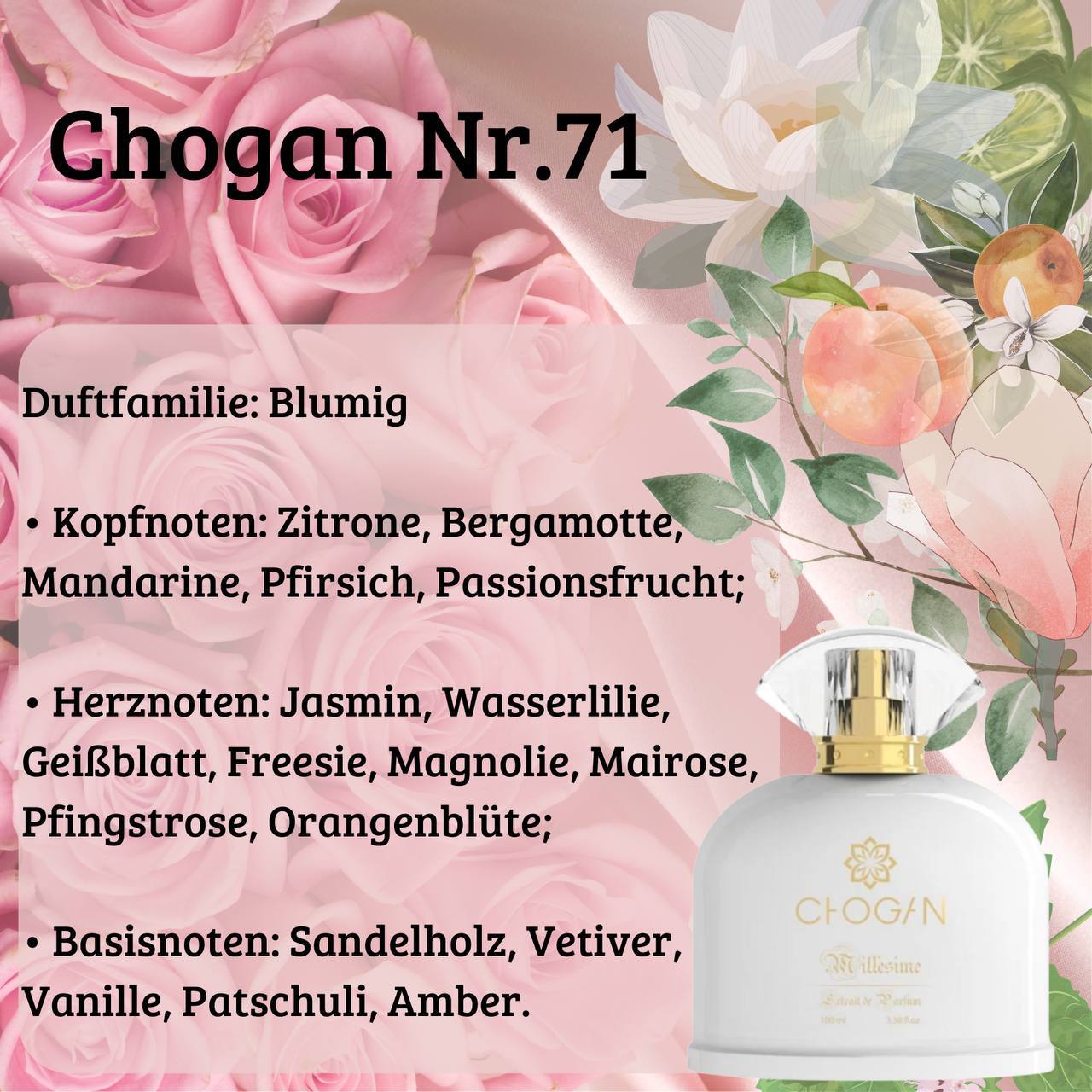 Damen Parfüm - Chogan Nr.71 **Allure** - Sparfüm - Home of Fragrances