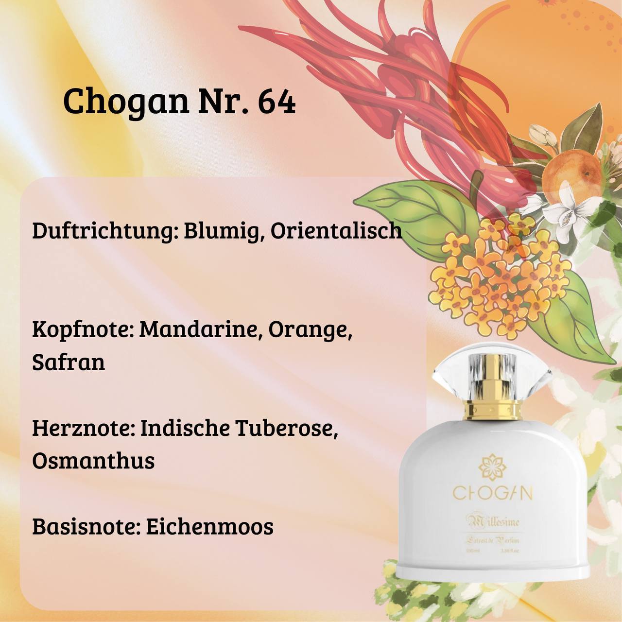 Damen Parfüm - Chogan Nr. 64 **Indian Garnet** - Sparfüm - Home of Fragrances