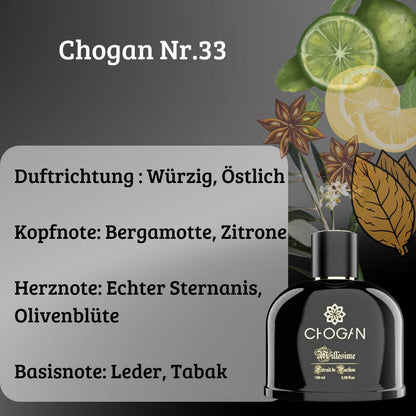Herren Parfüm - Chogan Nr. 33 **Black Code** - Sparfüm - Home of Fragrances