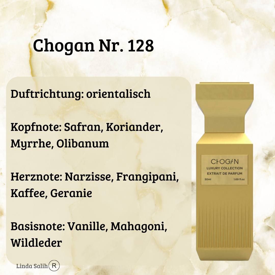 Luxury Parfüm - Chogan Nr. 128 Bergamotte | Weihrauch | Vanille